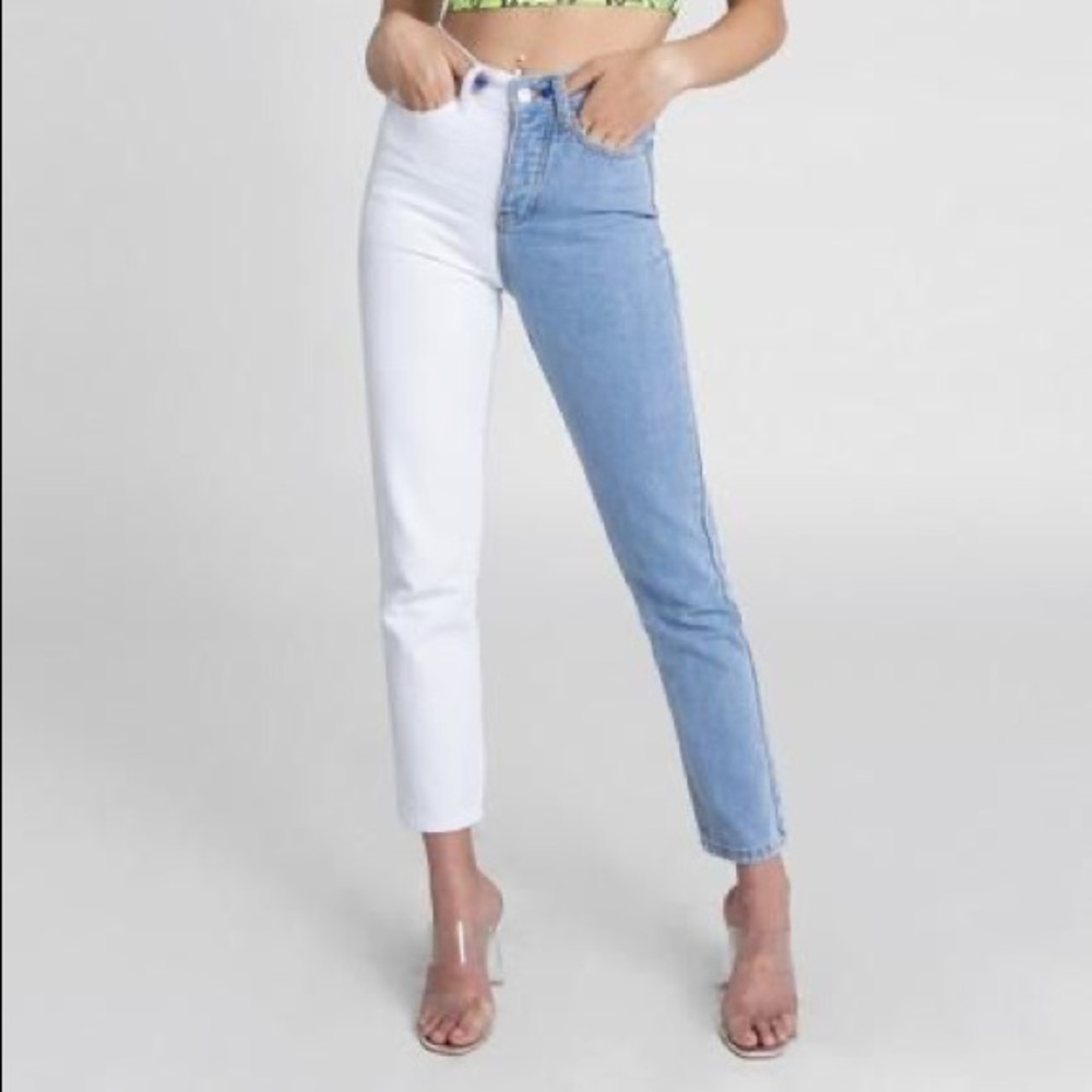 ADIKA CONTRAST DENIM JEANS *brand new*